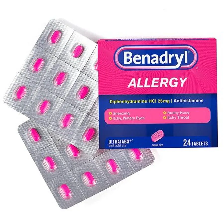 Benadryl tablet and pill packaging