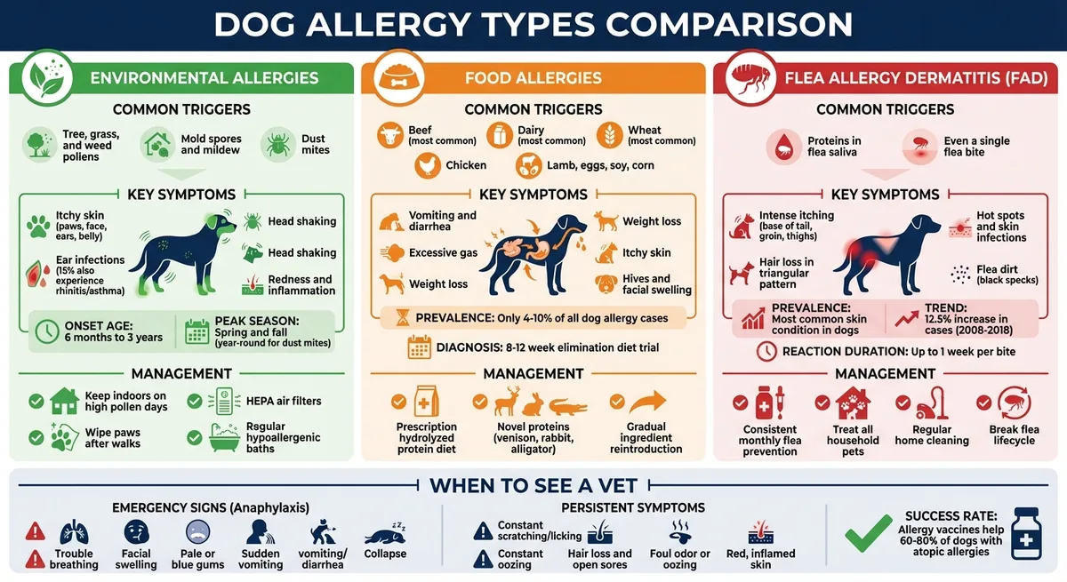 flea allergy vs environmental vs food allergies