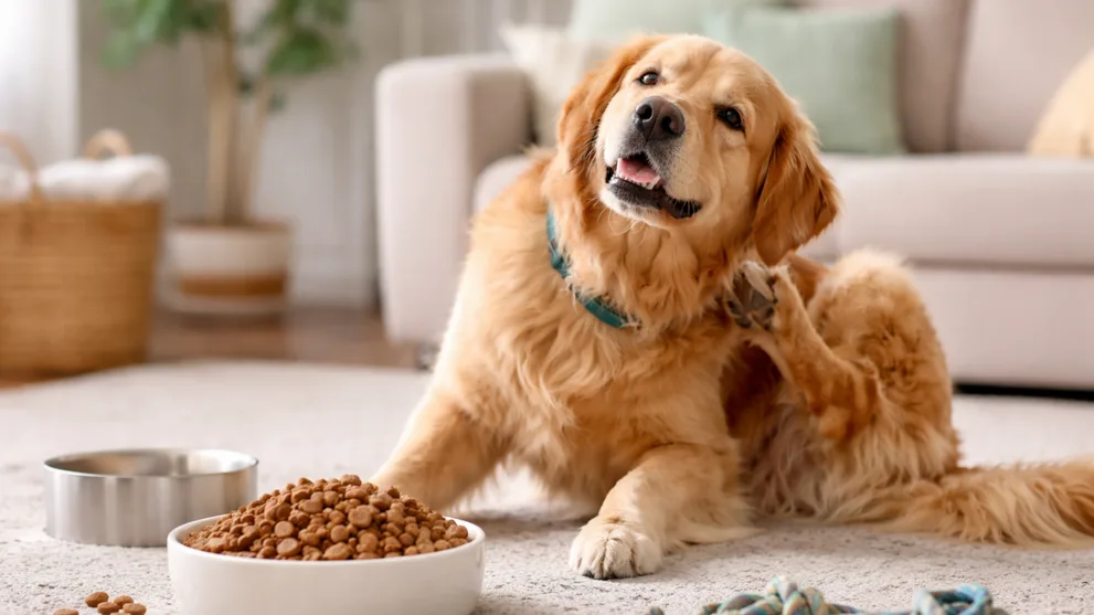 how long after changing dog food will allergies last