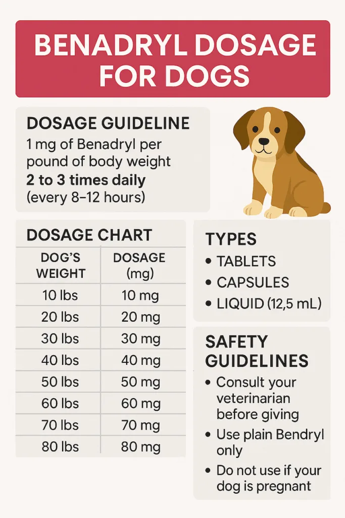how much benadryl to give a dog for allergies