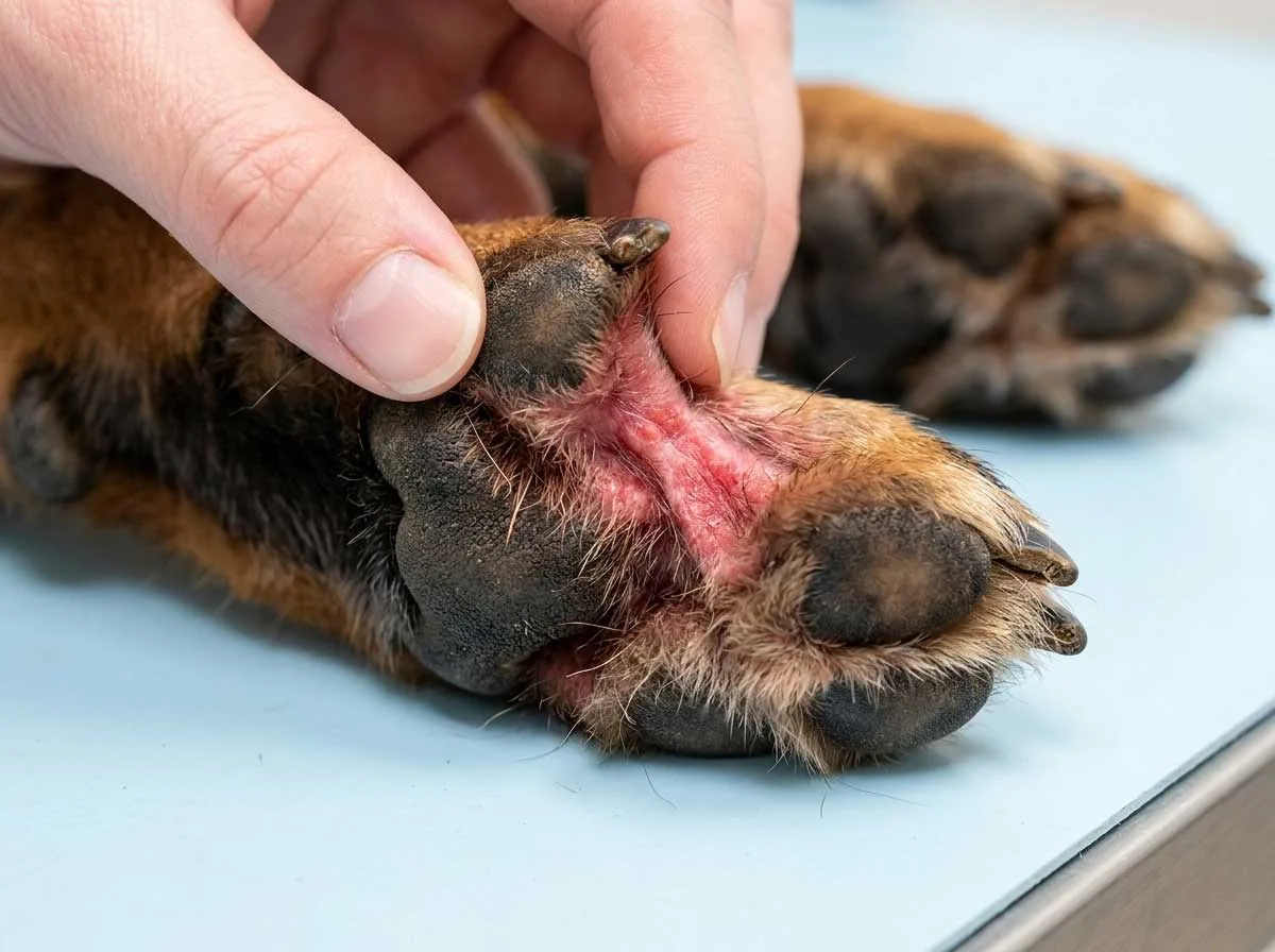 how to stop dog from licking paws from allergies
