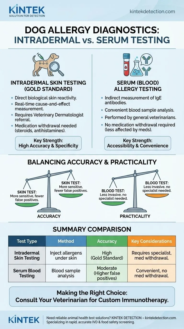 types of dog allergy tests compared